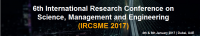 Sixth International Research Conference on Science, Management and Engineering 2017 (IRCSME 2017)